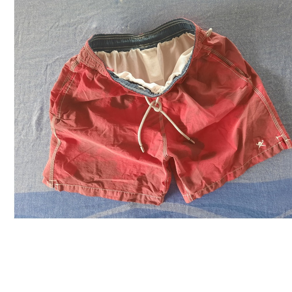 Hackett London Mens Large Hibiscus Red Floral Lined Swim Shorts HM800380